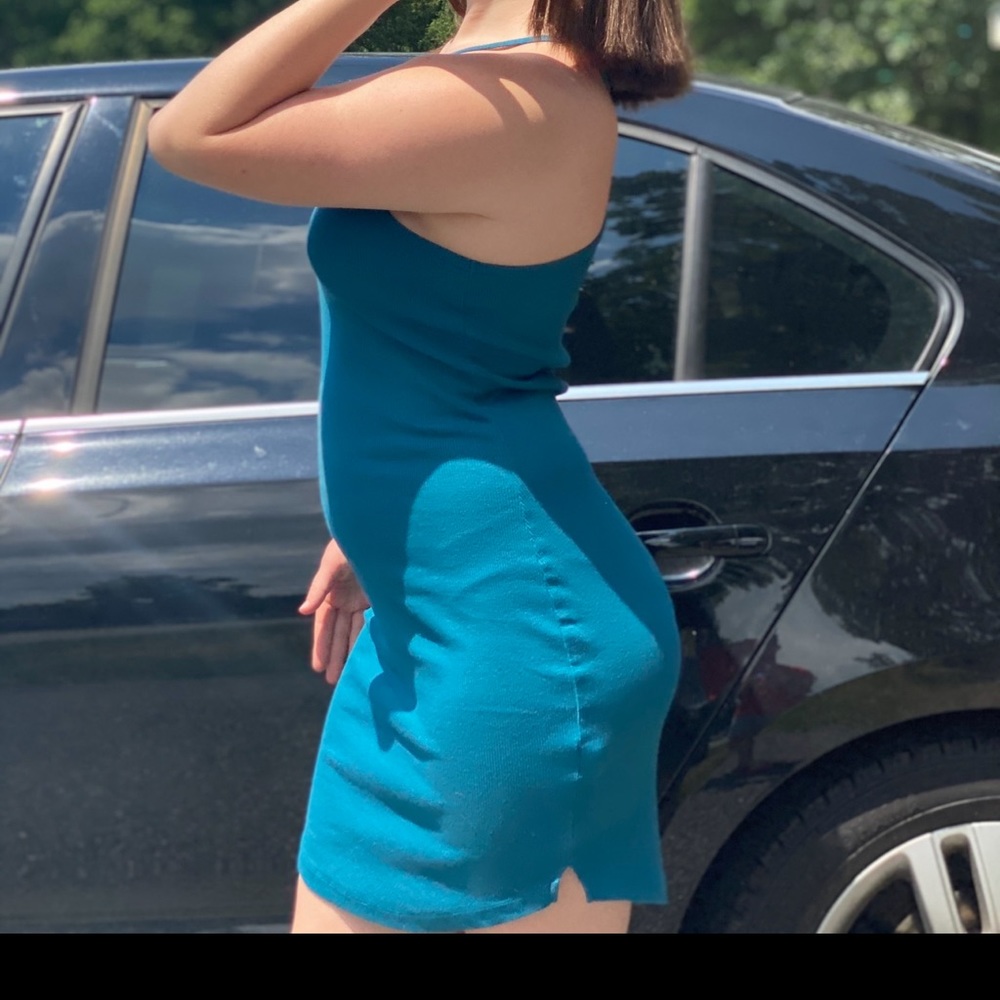 Teal bodycon dress